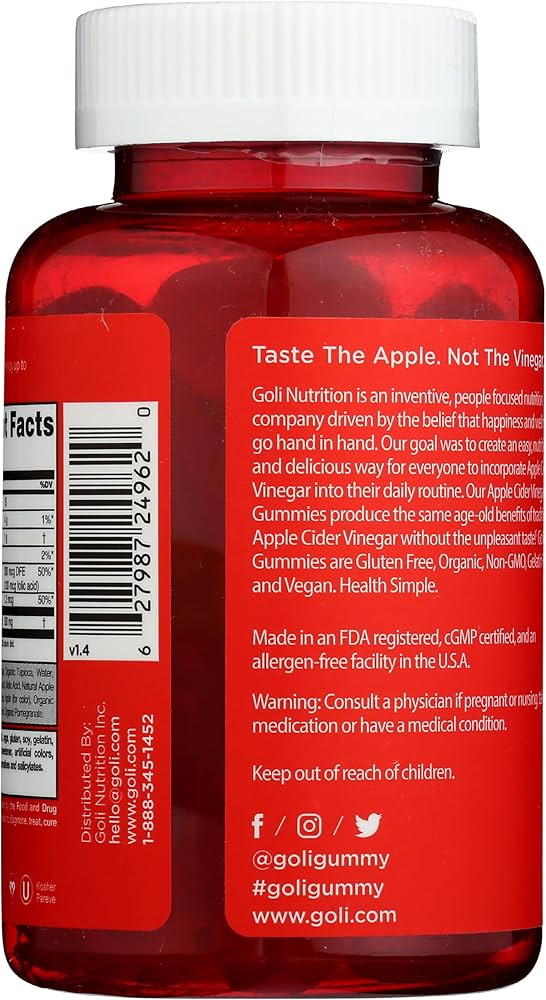 World’s First Apple Cider Vinegar Gummies – Goli Nutrition (60 gomitas) - Image 2