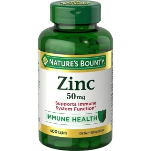 Zinc 50 mg – Nature’s Bounty (400 tabletas)