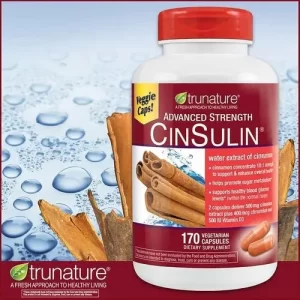 Cinnamon Concentrate Cinsulin – TruNature (200 cápsulas vegetarianas)