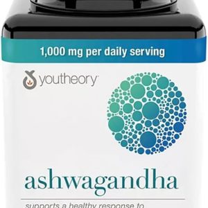 Ashwagandha 1000 mg – Youtheory (180 cápsulas vegetarianas)