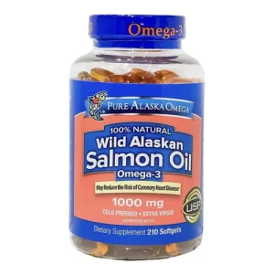 Wild Alaskan Salmon Oil Omega 3 1000mg – Pure Alaska Omega (210 softgels)