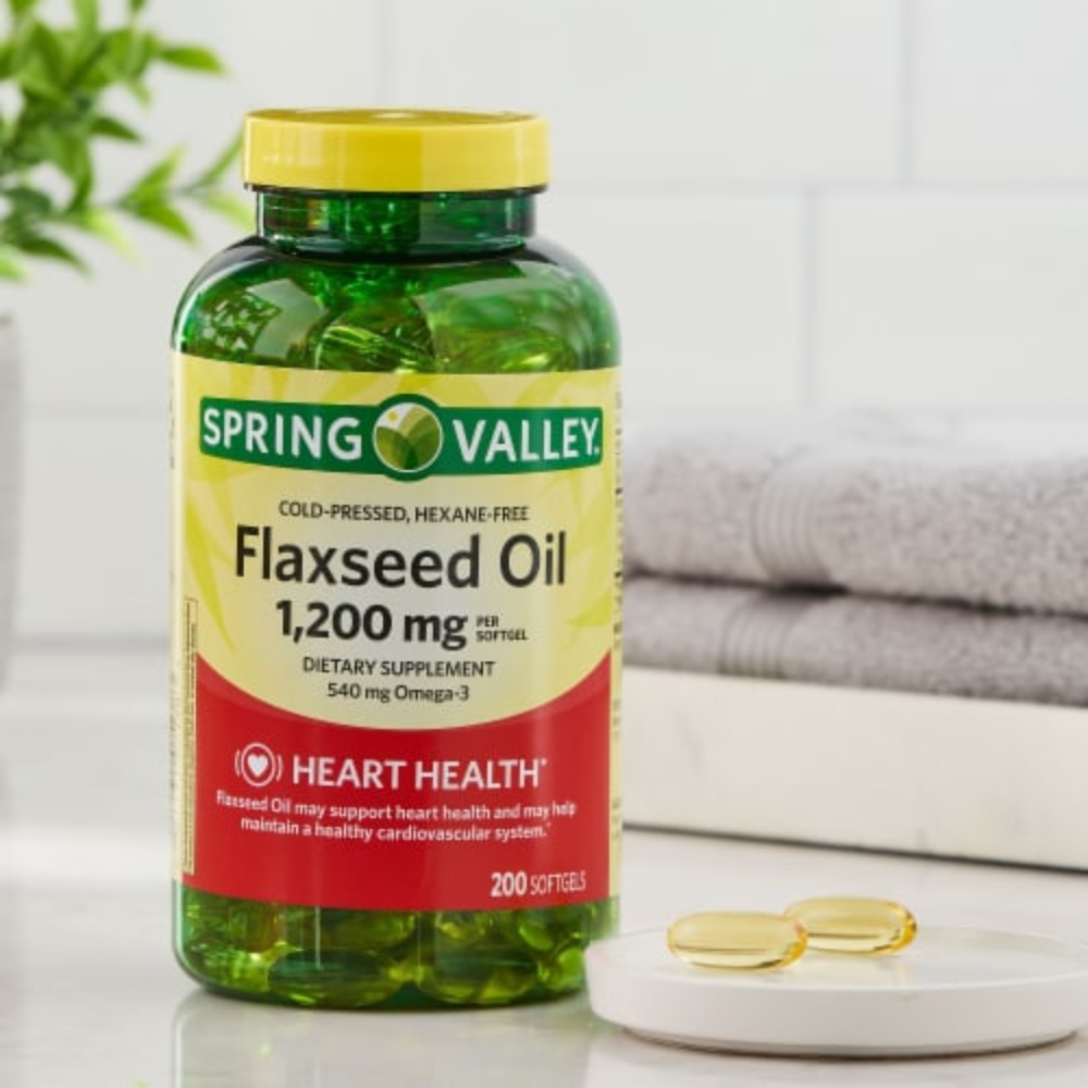 Flaxseed Oil 1200 mg – Spring Valley (200 softgels) - Image 3