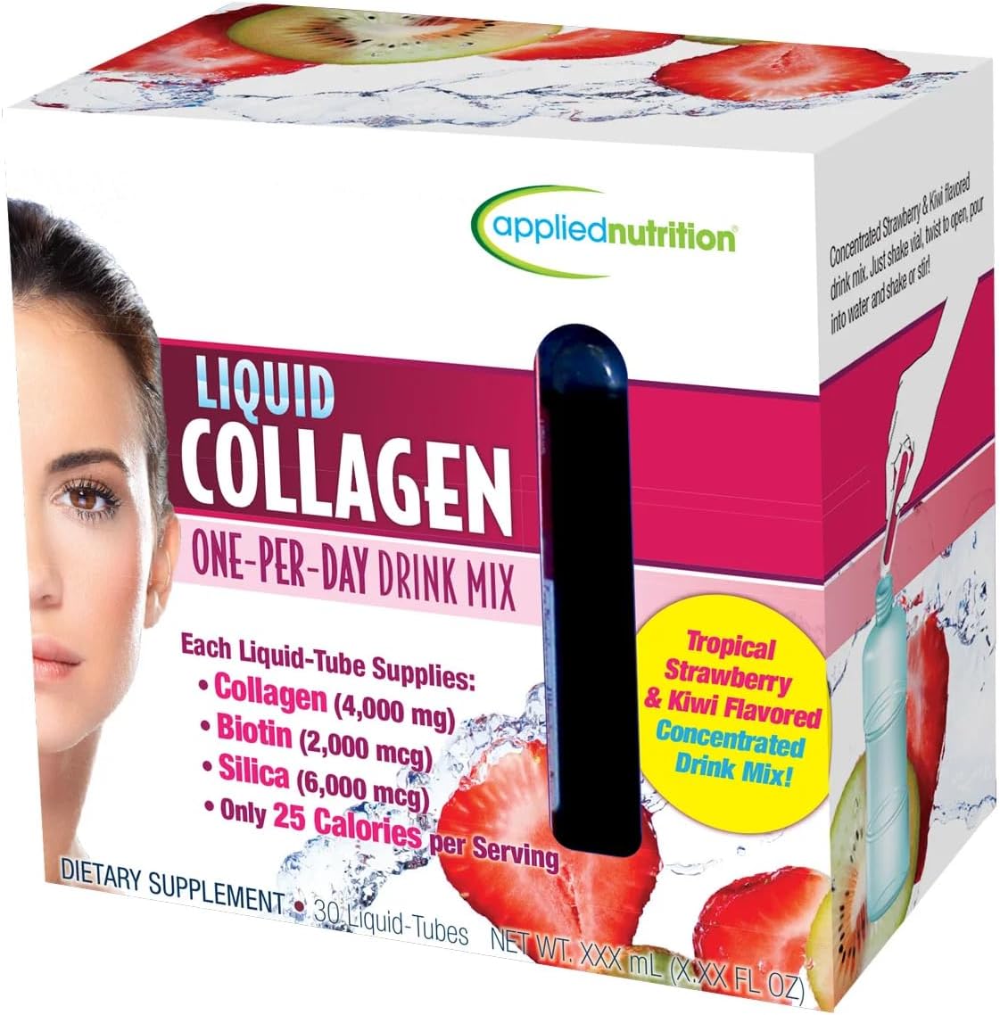 Liquid Collagen One Per Day Drink Mix – Applied Nutrition (30 tubos líquidos, 300 ml)