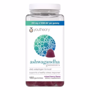 YOUTHEORY ASHWAGANDHA GUMMIES 180 MIXED BERRY