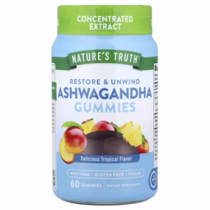 ASHWAGANDHA GUMMIES 60 GUMMIES DELICIOUS TROPICAL FALVOR