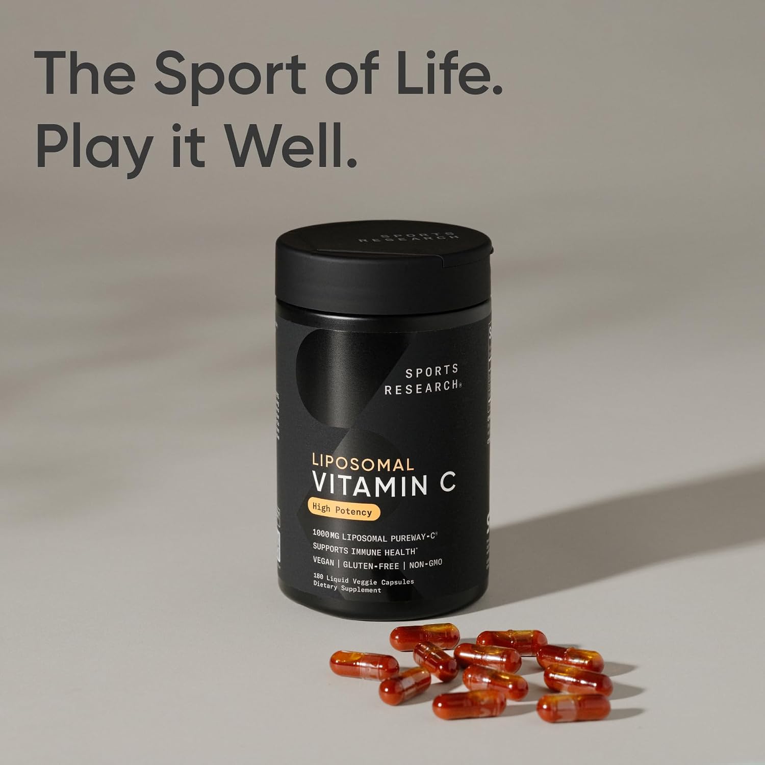 SPORTS RESEARCH LIPOSOMAL VITAMIN C 180 CÁPSULAS VEGETALES - Image 2