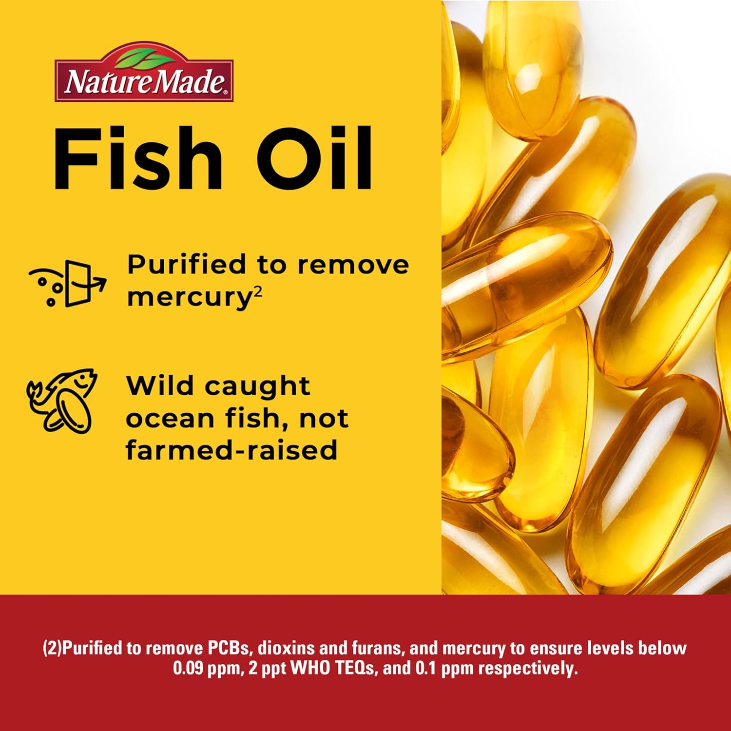 FISH OIL 1200MG 100 SOFTGELS NATURE MADE - Image 2
