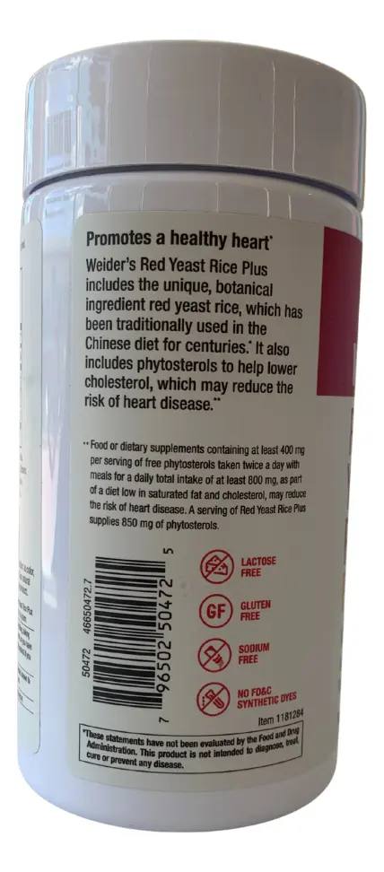 WEIDER RED YEAST RICE 240TAB - Image 2