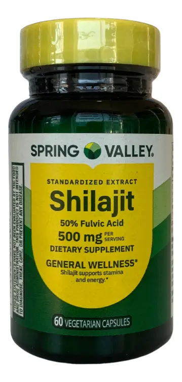 STANDARDIZED EXTRACT SHILAJIT 50% Fulvic 500mg DIETARY SUPPLEMENT 60 VEGETARIAN CAPSULES