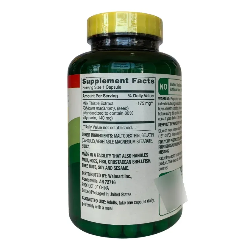 STANDARDIZED EXTRAC MILK THISTLE 175MG DIETARY SUPPLEMENT HERBAL SUPPLEMENT 180 CAPSULES - Image 3