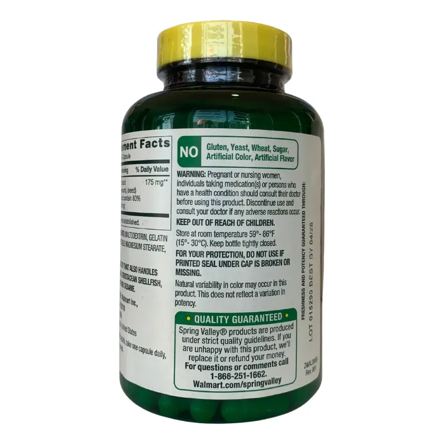 STANDARDIZED EXTRAC MILK THISTLE 175MG DIETARY SUPPLEMENT HERBAL SUPPLEMENT 180 CAPSULES - Image 2