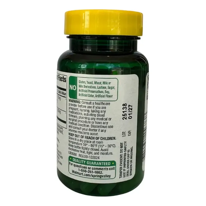 Ginkgo Biloba Extrac 120mg MEMORY SUPPORT 90 VEGETARIAN CAPSULES - Image 2