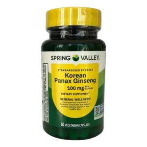 STANDARDIZED EXTRACT Korean Panax Ginseg 100mg 60 vegetarian capsules