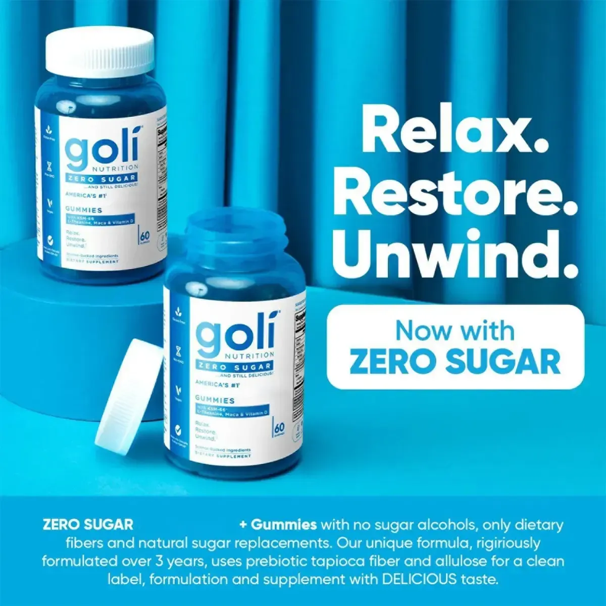 GOLI ZERO SUGAR ASHWAGANDHA GUMMIE S 60GUM - Image 3