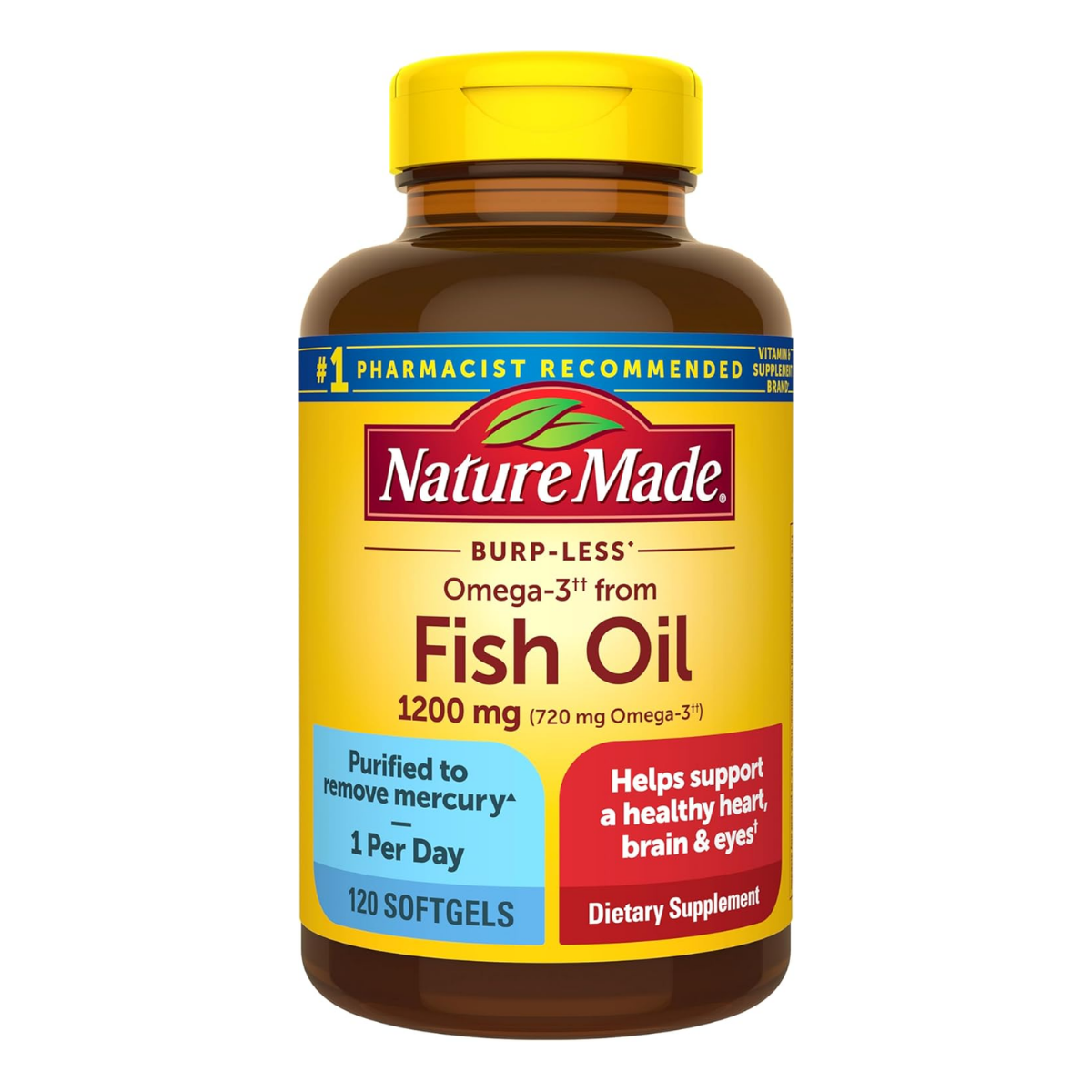 FISH OIL 1200MG 100 SOFTGELS NATURE MADE