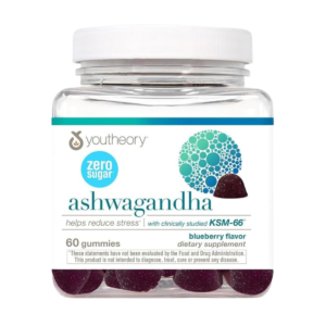 YOUTHEORY ASHWAGANDHA GUMMIES ZERO SUGAR 60 GUMMIES