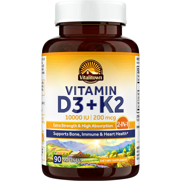 VITALITOWN VITAMIN D3 K2 90 SOFTGELS