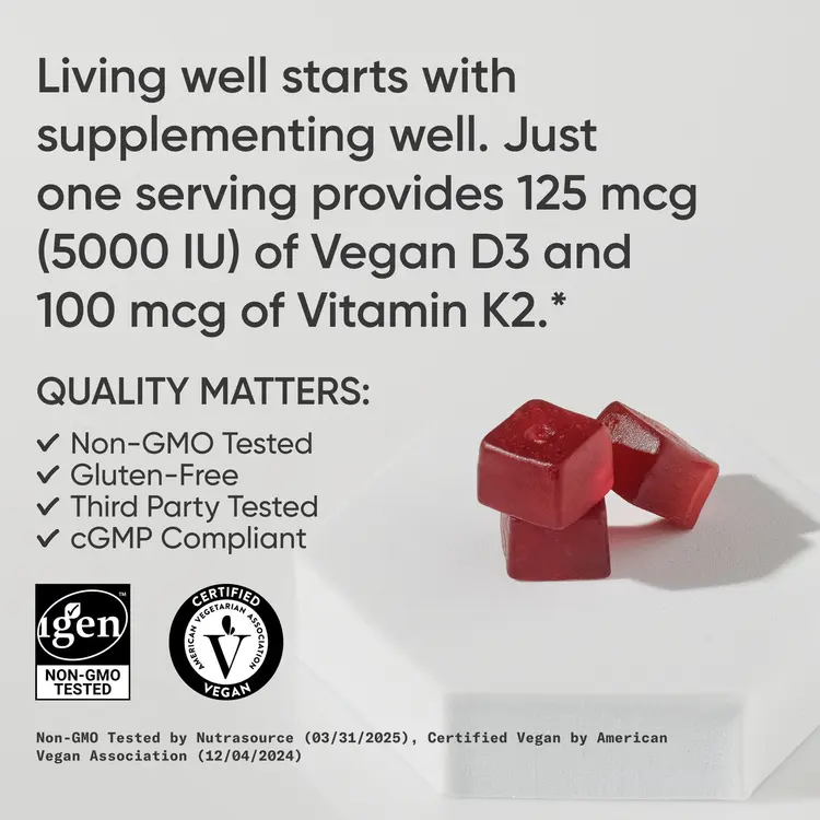 D3 K2 GUMMIES SUGAR FREE 60 GUMMIES - Image 6